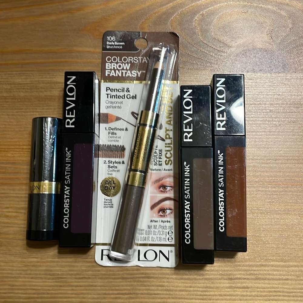 Revlon Lip and Brow Makeup Bundle NEW